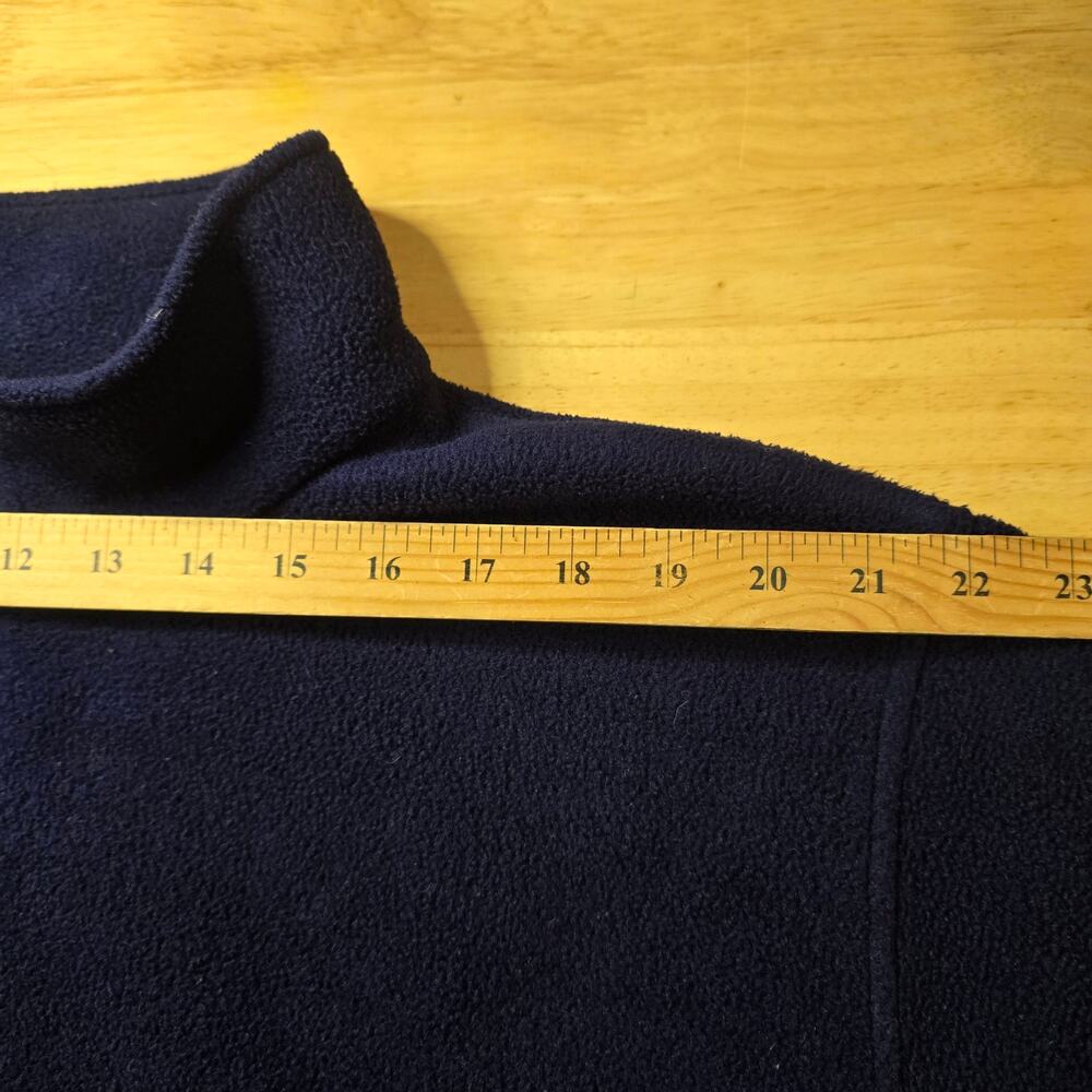 L.L. Bean Navy Blue Fleece Zip Up Size XL Reg - Picture 6 of 8